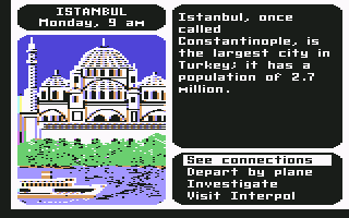 Where in the World is Carmen Sandiego screenshot 4 for Commodore 64